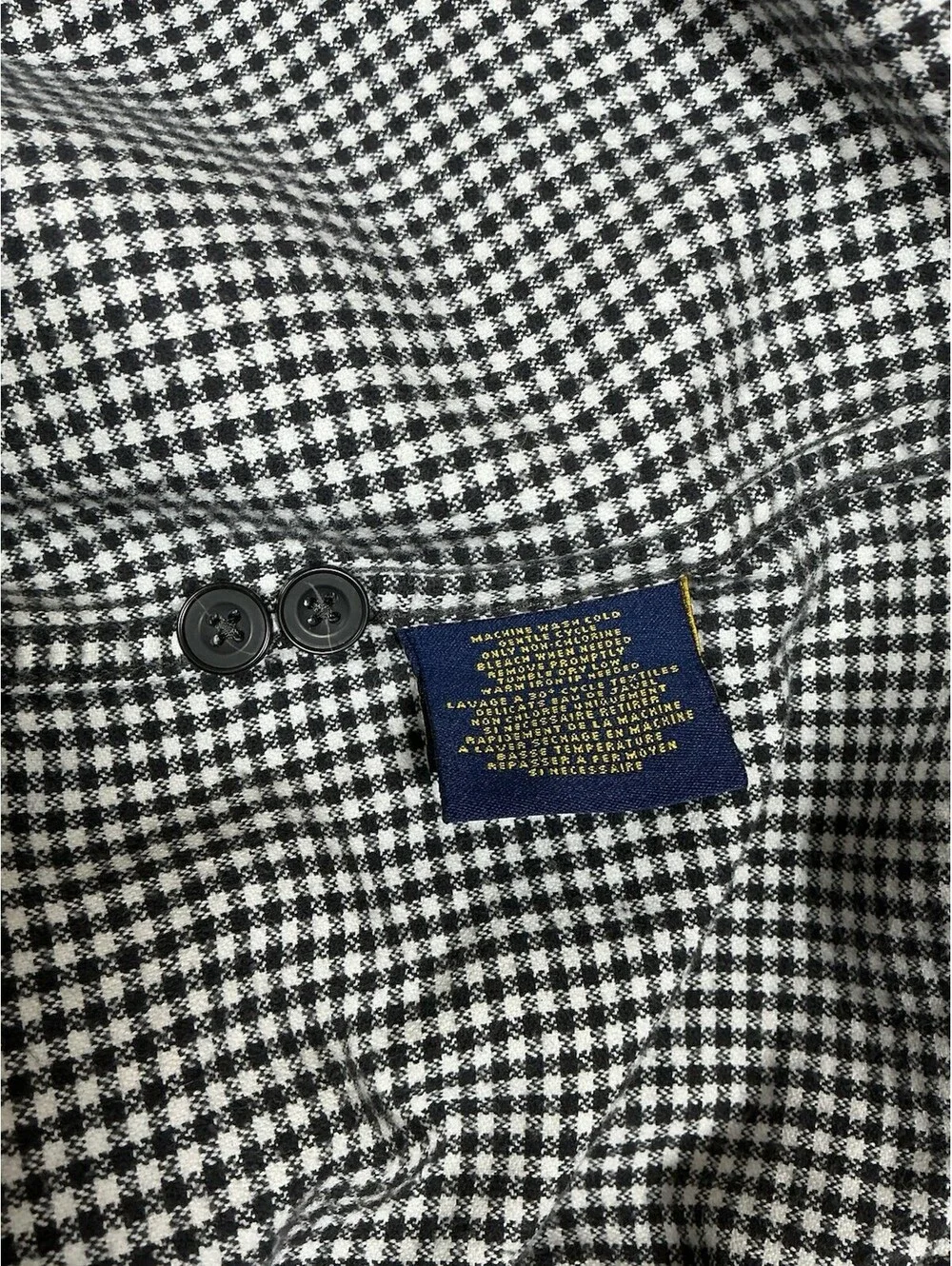 Ralph Lauren Polo shirt men Medium Houndstooth Rugby